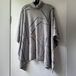 J. McLaughlin Noelle Cashmere Poncho in Neo Buckhead  Sweater Sz OS